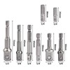 TA-VIGOR 8Pcs Impact Grade Driver Sockets Adapter Extension Set, 1/4