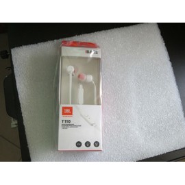 3.5mm Jack JBL T110 Harman Kardon Pure Bass Tangle Free In-ear Headphones/Mic (White)NEW