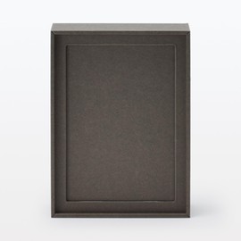 MUJI NEA79A3A Postcard Case that doubles as a Photo Frame, Dark Gray, Approx. 4.8 x 6.5 x 2.2 inches (123 x 166 x 57 mm)