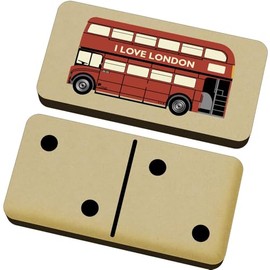 Azeeda 'Love London Double Decker Bus' Domino Set & Box (DM00044083)