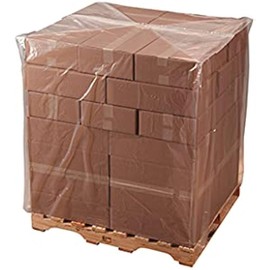 Farm Plastic Supply - Pallet Cover Bags 5 Pack - 3 Mil Clear (55" x 53" x 75") - Heavy Duty Construction Grade Strength Pallet Bags, Polyethylene Pallet Bags, Outdoor Protection, and Pallet Storage