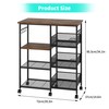 HapiRm Rolling Kitchen Carts with Storage - Microwave Table Stand
