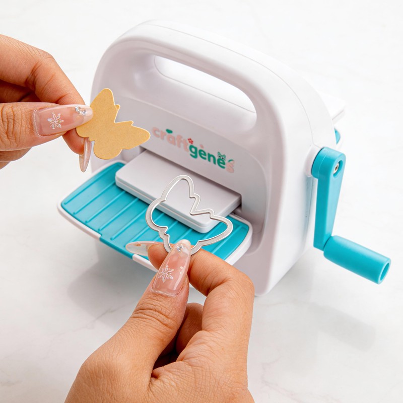 CraftGenes Mini Die Cutting and Embossing Machine with Starter Kit,