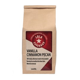Lola Savannah Vanilla Cinnamon Pecan Whole Bean Coffee - Classic Aromatic and Warm Flavorful Gourmet Coffee Blend, Caffeinated, 2lb Bag