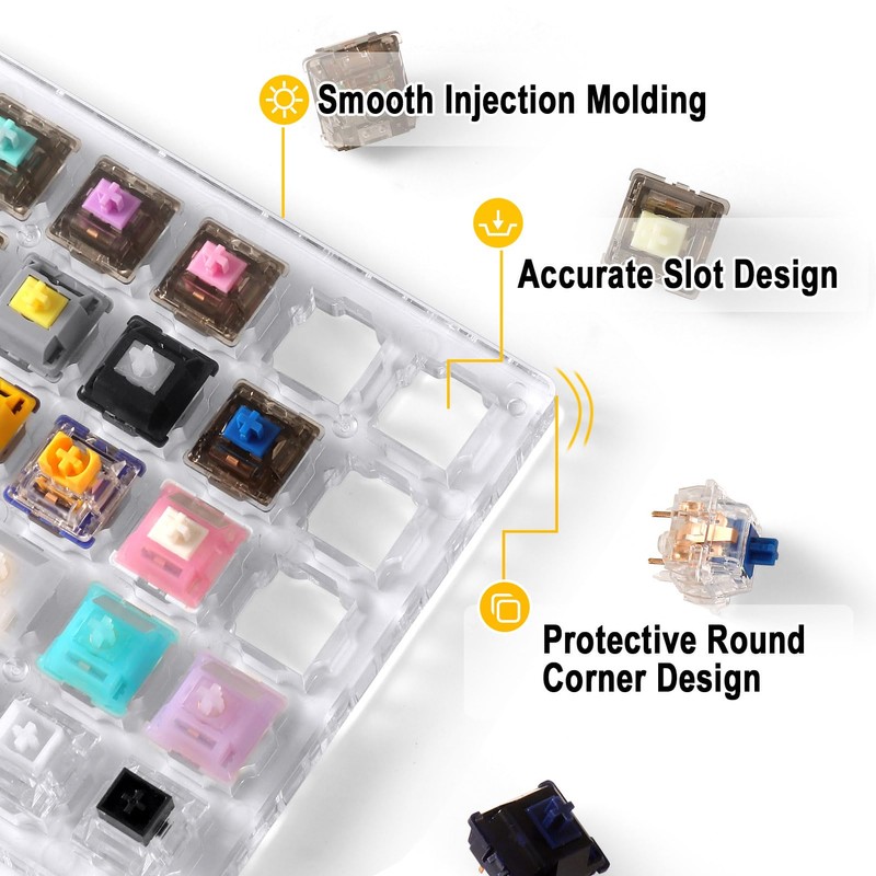 DUROCK 30-Key Switch Tester, Mechanical Keyboard Sampler with Puller