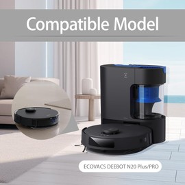 Replacement Parts Kit for ECOVACS DEEBOT N20 Plus, N20 Pro Plus, Yeedi C12, C12 Pro Plus Robot Vacuums: Includes 1 V-Shaped main Brush, 4 HEPA Filters, 4 Mop Pads, and 4 Side Brushes