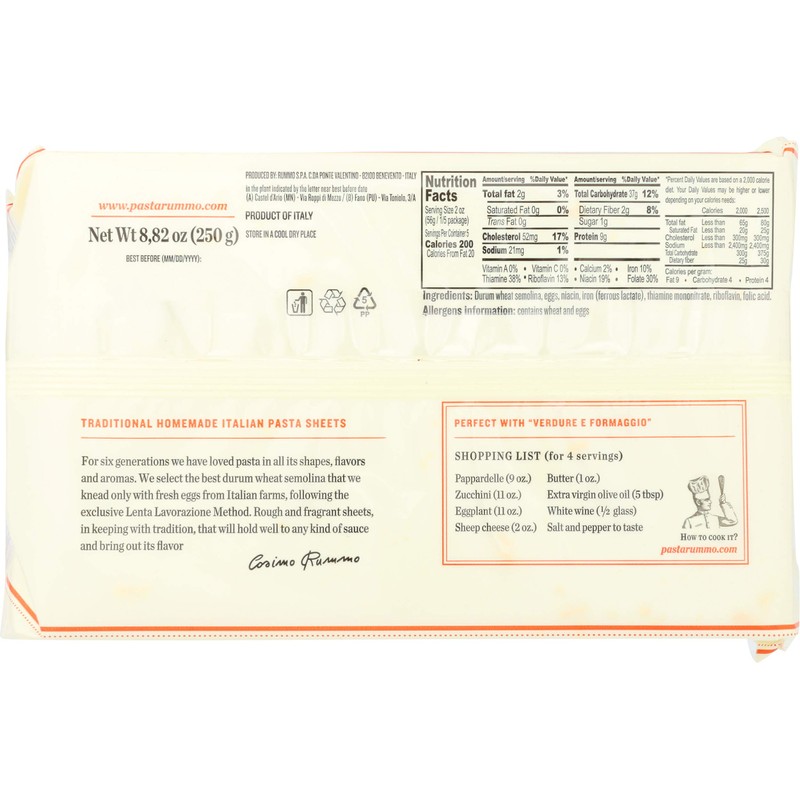 Rummo, Egg Nest Pappardelle, 8.82 Ounce