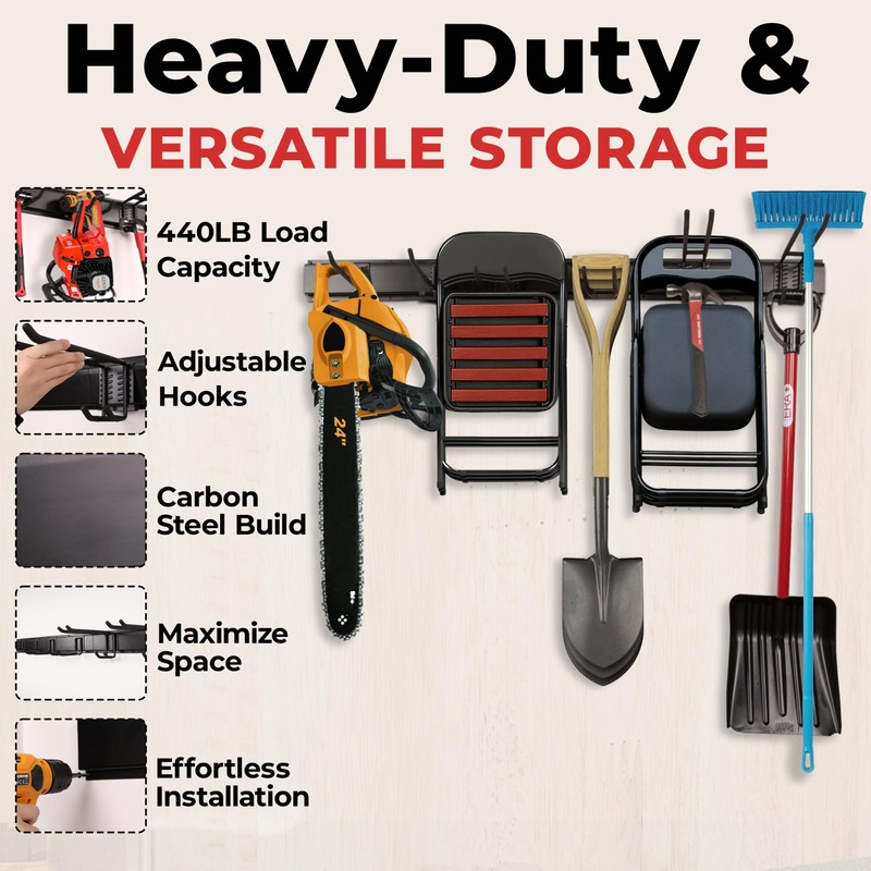 NINE FORTY Garage Tool Organizer Wall Mount - 49.5 Inches