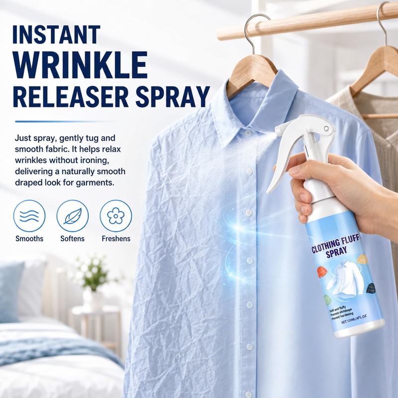 2026 New Instant Wrinkle Releaser Spray, All In One Wrinkle
