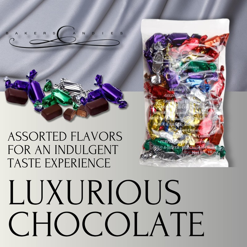 Bakers Candies Meltaways Pound Bag - Delectable Assorted Chocolate with