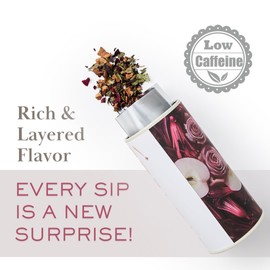 EZR Leaf Sweet Rose Black Tea – Loose Leaf Rose Fruit Tea, Floral & Fruity Blend, Low Caffeine Canister 1.76 Ounce