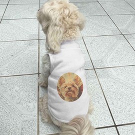 'Vintage Yorkshire Terrier Portrait' Pet Dog/Cat T-Shirt (PT00144155)