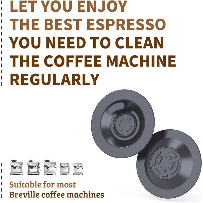 Espresso Cleaning Disc, 2 Pack Backflush Cleaning Disc Replacement, Espresso