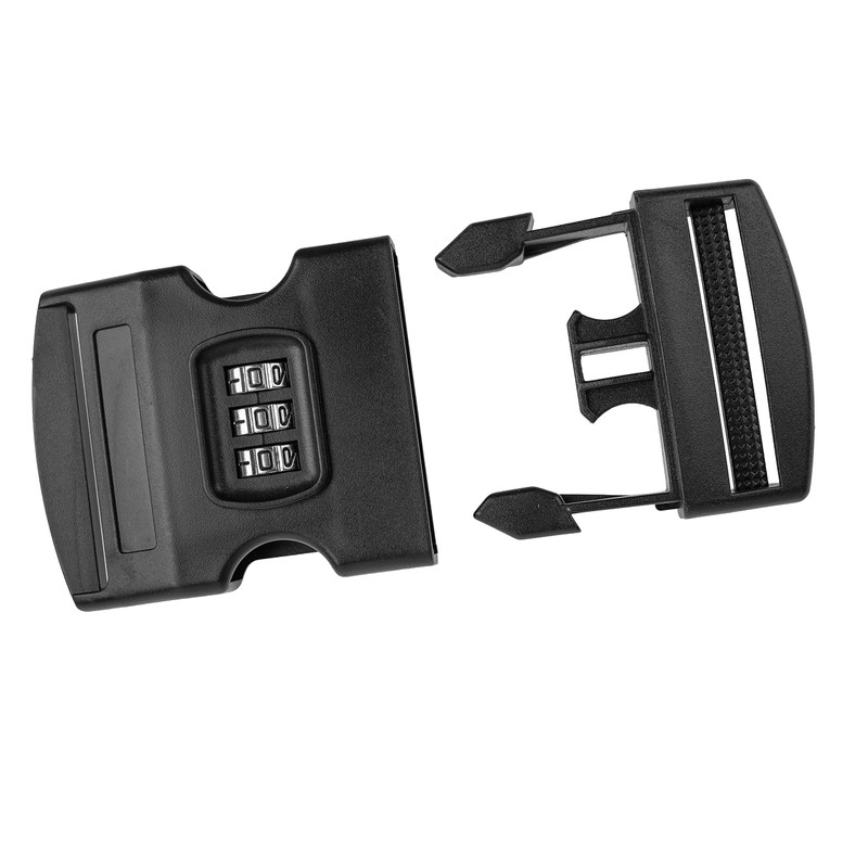 2 x 50mm Black Plastic Combination Lock Buckles for up