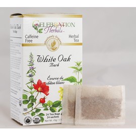 Celebration Herbals White Oak Bark Tea Organic 24 Tea Bag, 45g