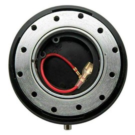 LANCO H841348 Car Steering Wheel Quick Release Hub Adapter, LanCo Universal Snap Off Boss Kit, 6-Holes Patterns, Black