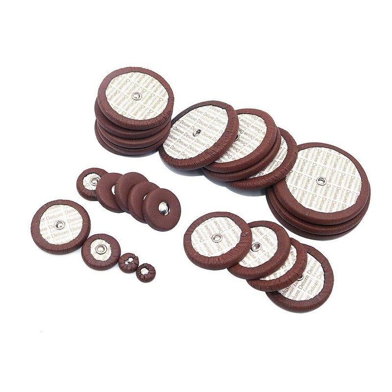 Alnicov 25Pcs Sax Leather Pads Replacement Accessories for Alto Saxophone