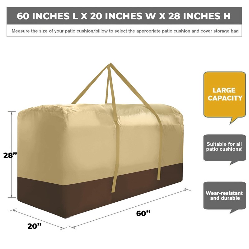 Outdoor Cushion Storage Bag Extra Large 420D Oxford Waterproof Dust
