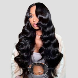 Wear and Go Glueless Wig Human Hair Pre Plucked Pre Cut No Glue 9x6 Max Part HD Lace Body Wave Wigs for Women Human Hair,200% Density Pre-Plucked Natural Hairline for Beginner-Friendly 20Inch
