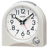 Seiko Clock KR520W Alarm Clock, Analog White Pearl, 4.5 x
