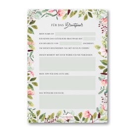 CreativeRobin Wedding Wishes for the Bride and Groom, Wedding Game for 50 Guests, A5 Notepad