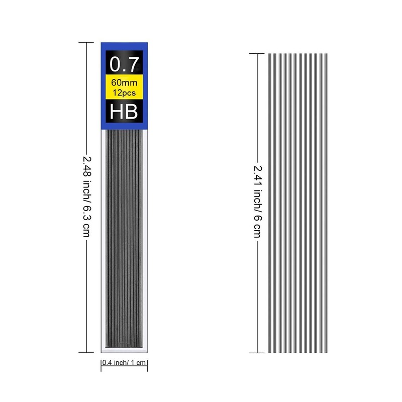 Premium 0.7mm HB Mechanical Pencil Lead Refills - 120 Pieces