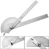 YUXIANLB Protractor Angle Finder Ruler Stainless Steel Adjustable Finder Round