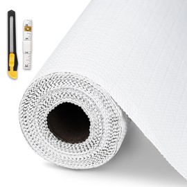 Drawer and Shelf Liner for Kitchen Cabinet,Non-Adhesive Cabinet Liner 18in x 30FT,Waterproof Shelf Paper Non-Slip Mats Cupboard Liner Contact Protect Dresser/Shelves/Table-White