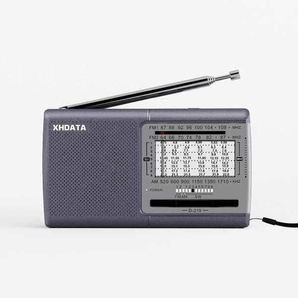 RADIWOW XHDATA D219 Portable AM FM Shortwave Radio Battery Operated