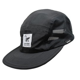 Surf Monkey 5 Panel Running Recycled Polyester Waterproof Fluorine Free DWR Sports Hat Adult, black, Unit size