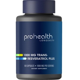 ProHealth Trans-Resveratrol Capsules, 1000 mg, 60 Vegan Capsules