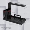 ECOMM369 Modern Minimalist Black Stainless Steel Kitchen Sink Caddy Organiser,