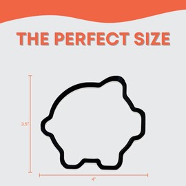 Piggy Bank Cookie Cutter with Easy Push Design