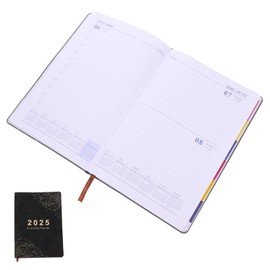 LALAFINA Academic Planner Notebook Multi Function Office Supply with PU Cover for Daily Scheduling Goal Setting Stylish Note Book for Students Home Use