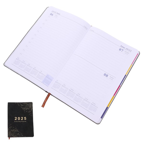 LALAFINA Academic Planner Notebook Multi Function Office Supply with PU