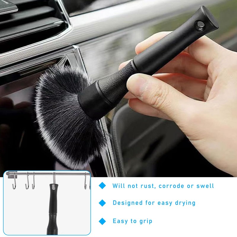 Ziciner Car Detailing Brush, Ultra Soft Car Detail Brush Kit