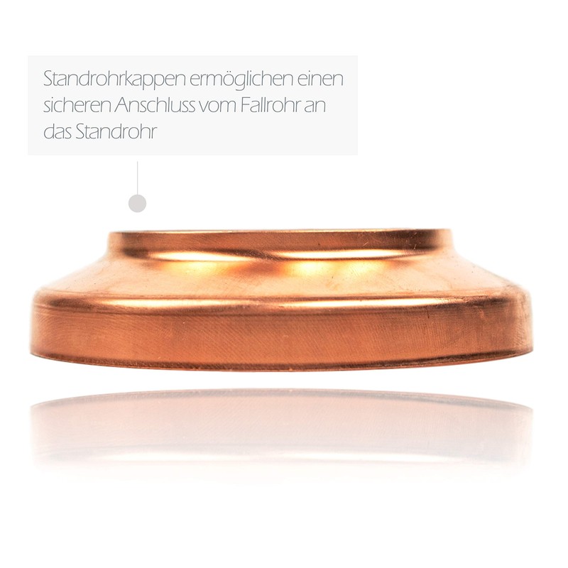 Copper Standpipe Cap 120/150 Flat - Rosette for a Clean