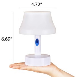 WRalwaysLX Rechargeable LED Table Lamp with Remote Control, Color-Changing Night Light Beside Lamp with Timer, Max Using 200 Hours for Bedroom, Study Room...