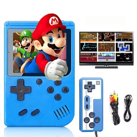 PTEROMYS Retro Handheld Game Console with 500 Classic FC Games - 2.8 Inch Screen, Blue
