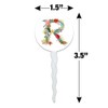 GRAPHICS & MORE Letter R Floral Monogram Initial Cupcake Picks