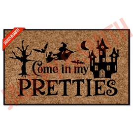 Jackey&Smith Welcome Mat Come in My Pretties Door Mats for Home Entrance Funny Doormat 30X18 Inch, Outdoor Doormats Non Slip Mat Rugs for Doorway Felt Fabric