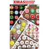 stylebutton® 24 Advent Calendar Buttons: Colourful, Numbered Pin Xmas 2