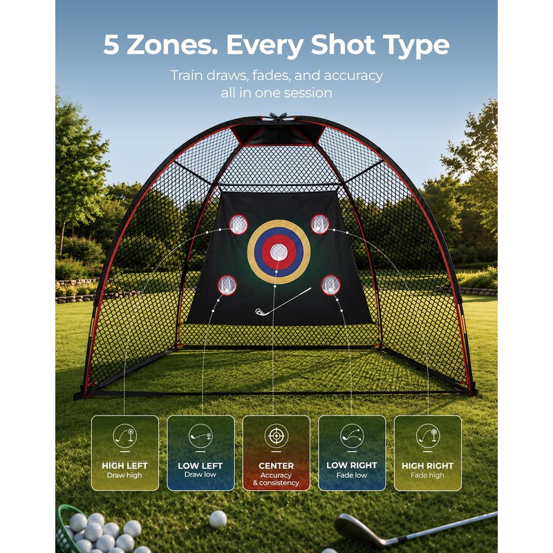 YOREPEK Golf Practice Net, 10x7ft for Backyard Driving Real Golf
