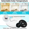 libtit 16.5 Inch Large Black Flush Mount Ceiling Light, 4200LM