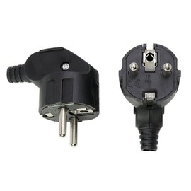 (2 Pack) Tekit EU 16A Schuko French Korea 4.8mm Pin DIY Rewireable Plug Max AC250V 16A,Schuko France Germany EU ø4.8mm Pin DIY Rewireable Power Plug (Black)…