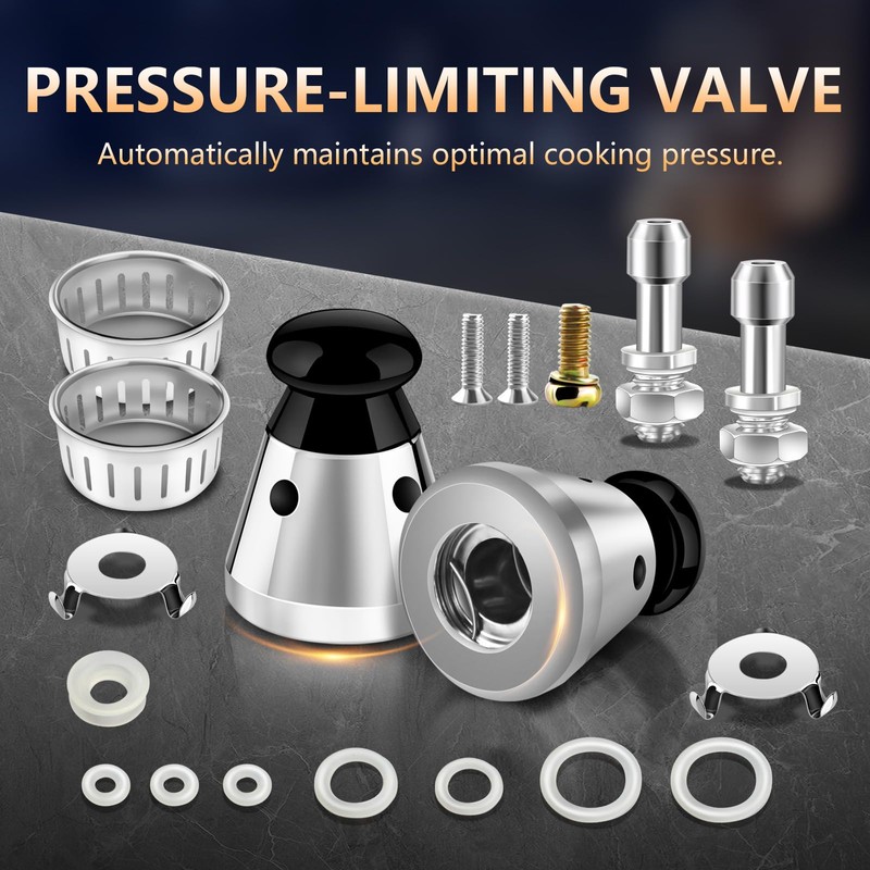2PCS Universal Pressure Cooker Relief Jigger Valve with Exhaust Rod,