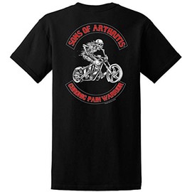 Sons Of Arthritis Mens Chronic Pain Chapter-Shirt Black (3XL)