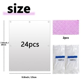 24 Pcs Pet Cage Liner Guard Protection 10 × 8'' Plastic Urine Baffles for Rabbit Cage Guinea Pig Side Lining Shield Covers Prevent Scatter for Bunny Chinchilla Hedgehog Cat Hamster Small Animals