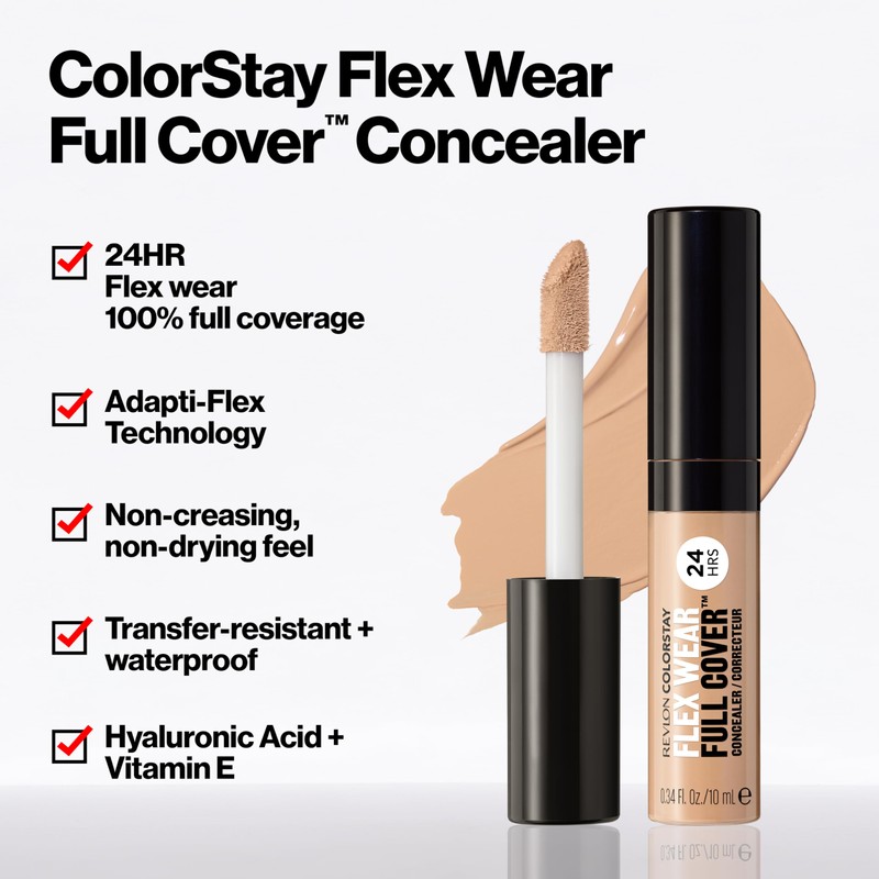 REVLON ColorStay Flex Wear Full Cover Concealer 100% Long Lasting