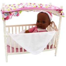 Baby's First My Baby Canopy Crib with 9' African-American Doll, Doll is Machine Washable, for Ages 3+